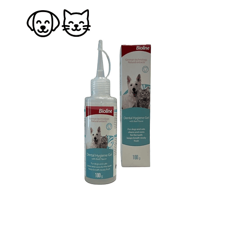 Gel de higiene dental 100 gr para perros y gatos Bioline