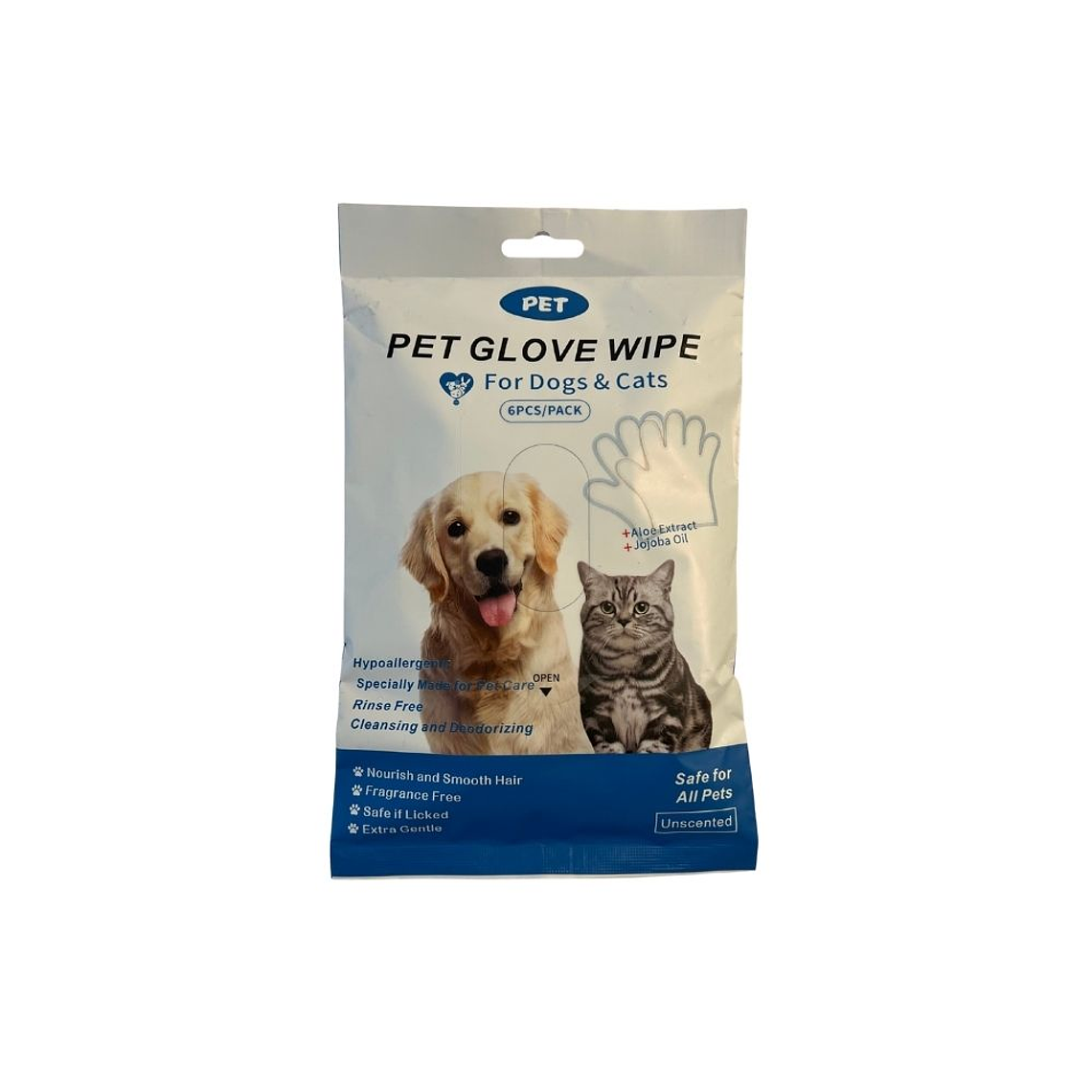 Toallitas tipo guantes para mascotas 12 unidades Pet 2