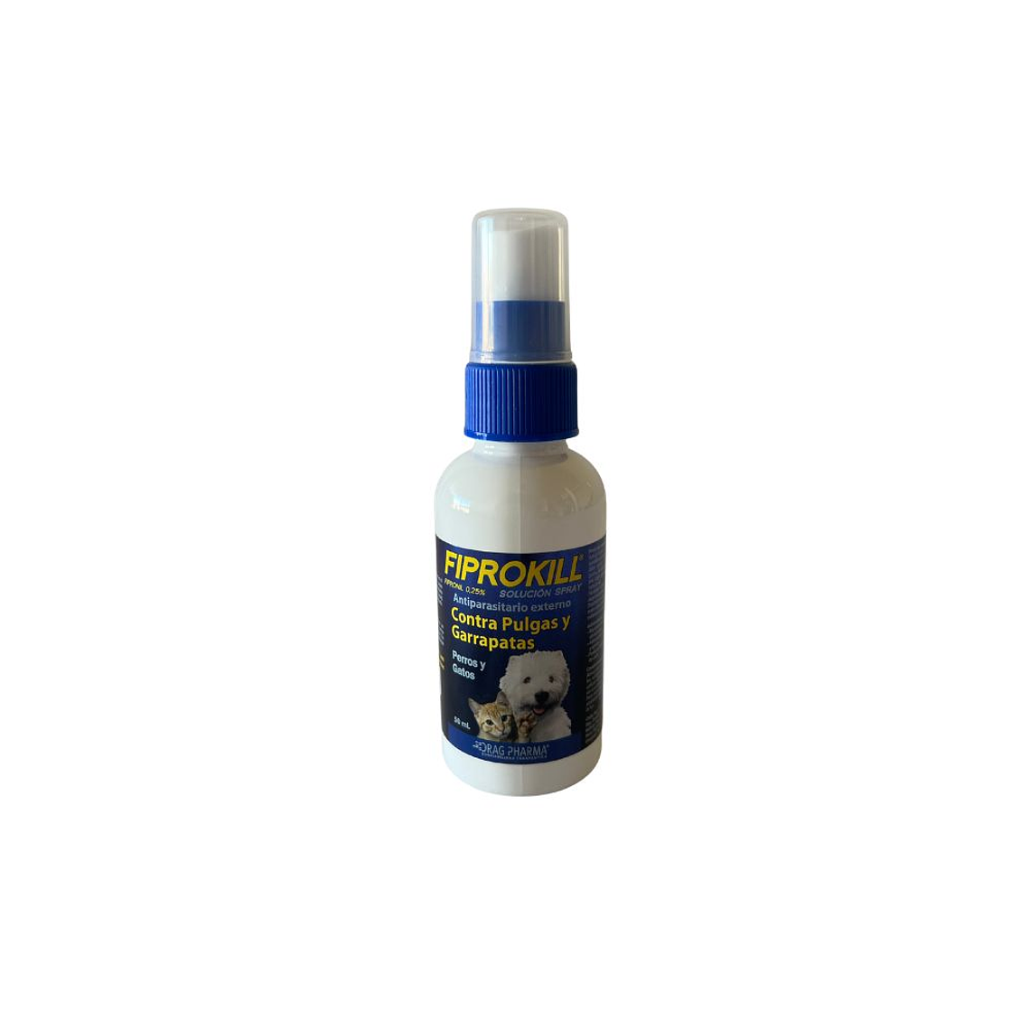 Spray antipulgas y garrapatas para mascotas 50 ml Fiprokil 3
