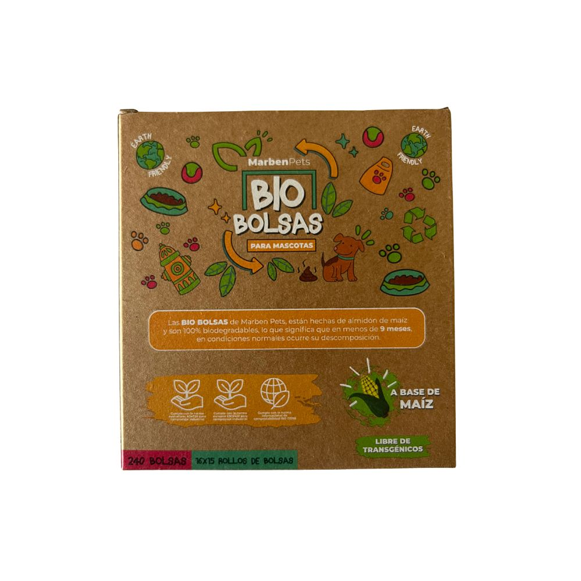 Bolsas biodegradables pack 16 rollos para desechos 3