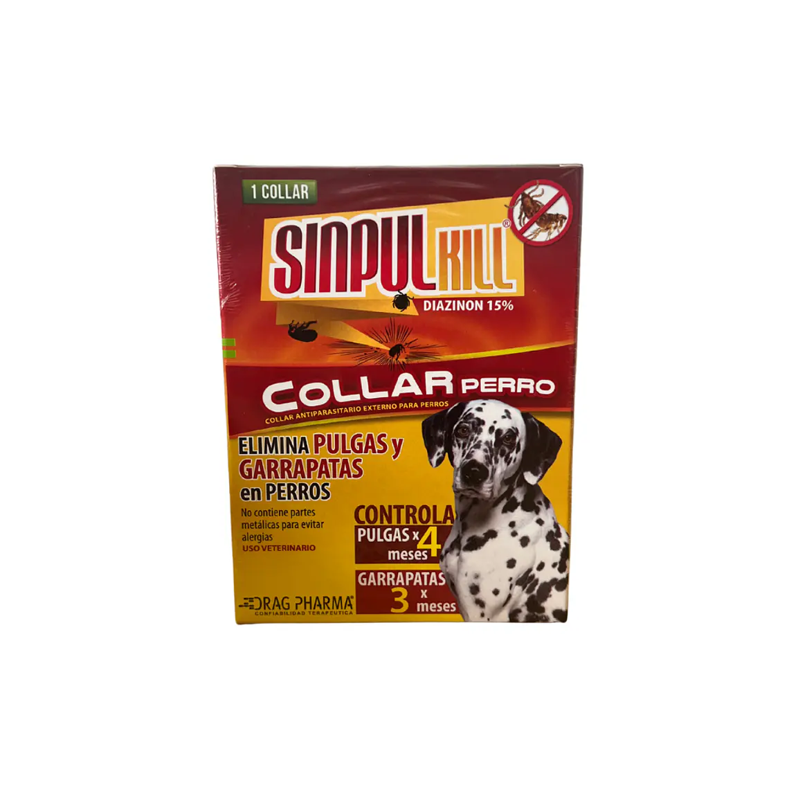 Collar pulgas y garrapatas perros Sinpul 1