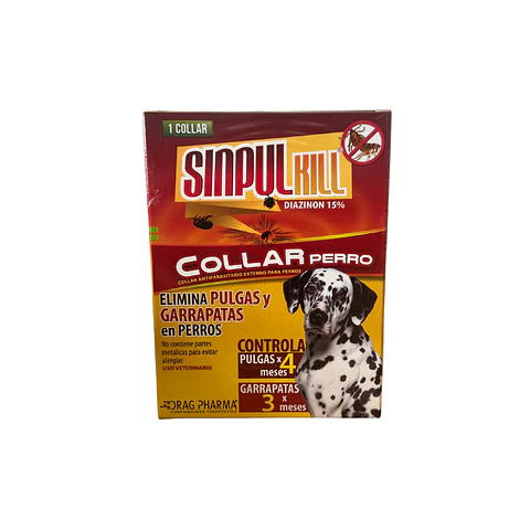 Collar pulgas y garrapatas perros Sinpul