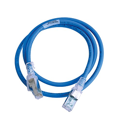 Cable de Red Categoría 6A 0,90 m Azul / Blanco Blindado LSZH
