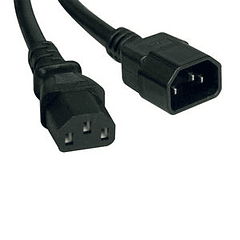 Cable Poder 3×0.75mm. C13/C14 x 1,8 MT Negro