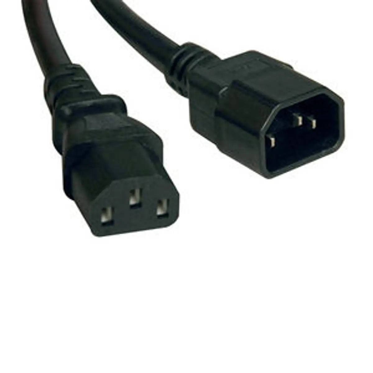 Foto de Cable poder 3×0.75mm. C13/C14 x 1,8 MT negro - 10A
