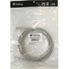 Cable de Red Categoría 6 - 2.1m Gris UTP LSZH - Slim 