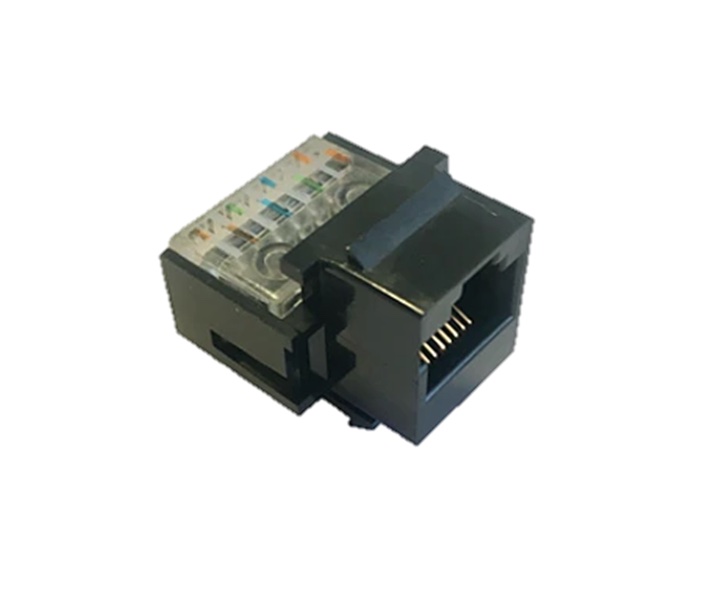 Conector Hembra Rj45 Cat.5E Negro  1