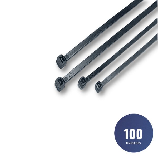 Amarras Plasticas 300*4.8 mm Negras  1