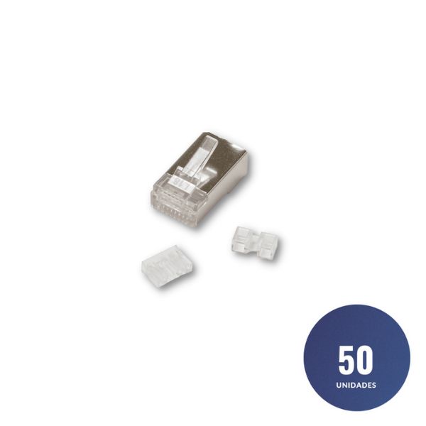 Conector  RJ 45 FTP Cat.6 2 Contactos (3 pzas) 1