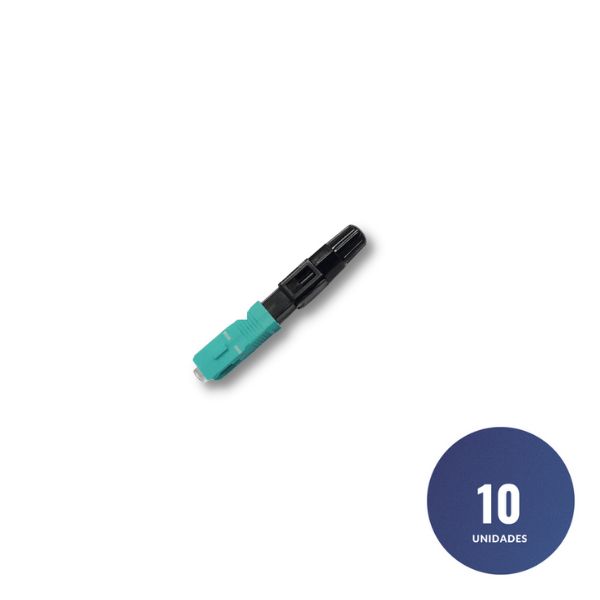 Conector Rápido Multimodo OM3 SC/UPC AQUA (10 unid) 1