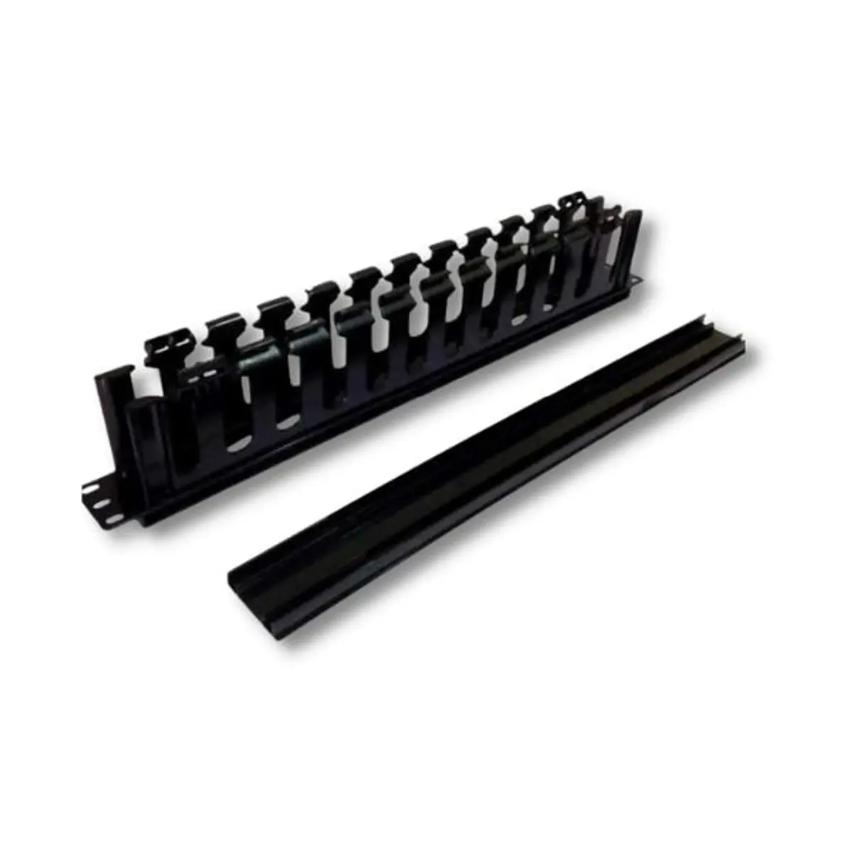 Foto de Ordenador de cables horizontal 19" 1U con tapa abisagrada