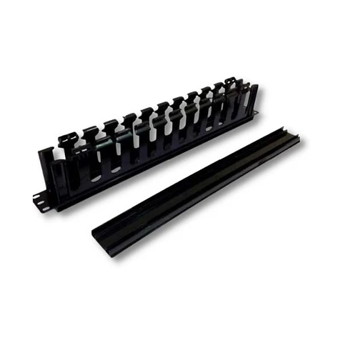 Ordenador de cables horizontal 19" 1U con tapa abisagrada