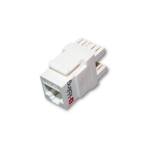 Módulo RJ 45 de 180° alta densidad categoría 5e blanco