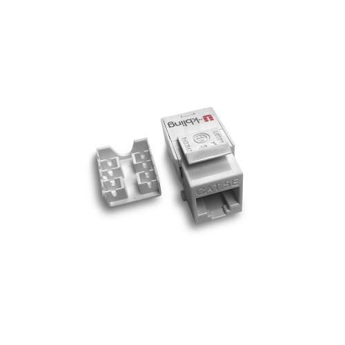Conector Hembra  RJ 45 CAT. 5E Blanco 90° para Patch 1