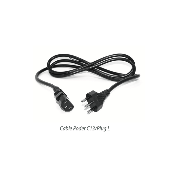 Cable Poder C13/PlugL 2.75 mts.  Negro 1