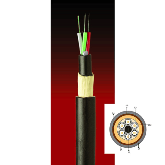 Cable Fibra Óptica 24X10 ADSS-200 TIA 598 & G652D 1mts