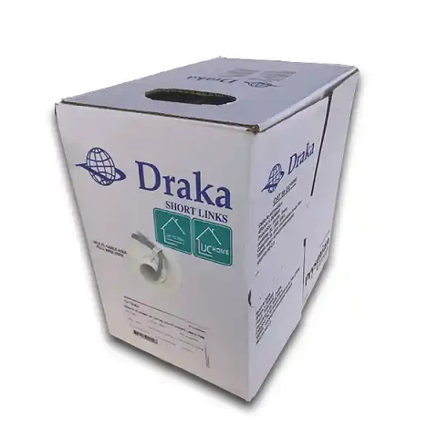 Cable de red UTP Draka Cat 5e unifilar 26 AWG gris TC, caja 305 m
