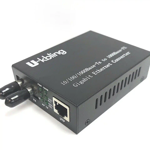 Conversor de Medio U-Kbling Gigabit 10/100/1000 Multimodo 2 km 1310 nm ST