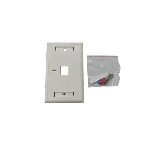 Faceplate Blanco de 1 o 2 Entradas para Módulos RJ45 Keystone