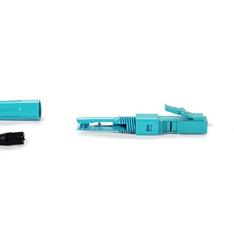 Conector rápido multimodo OM3 LC/UPC aqua (10 unidades)