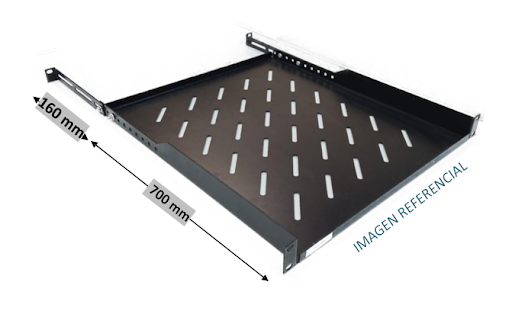 Bandeja 19'' para Rack de 1000mm 4 Vert. Ventilada 1