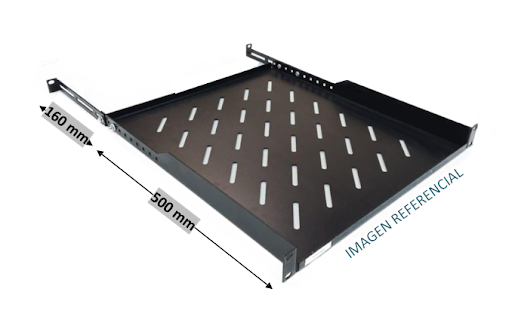 Bandeja 19'' para Rack de 800mm 4 Vert. Ventilada 1