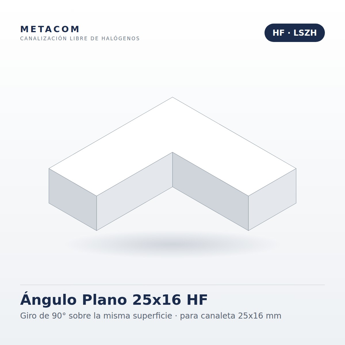 Ángulo Plano 25x16 HF para Canaleta Libre de Halógenos 1