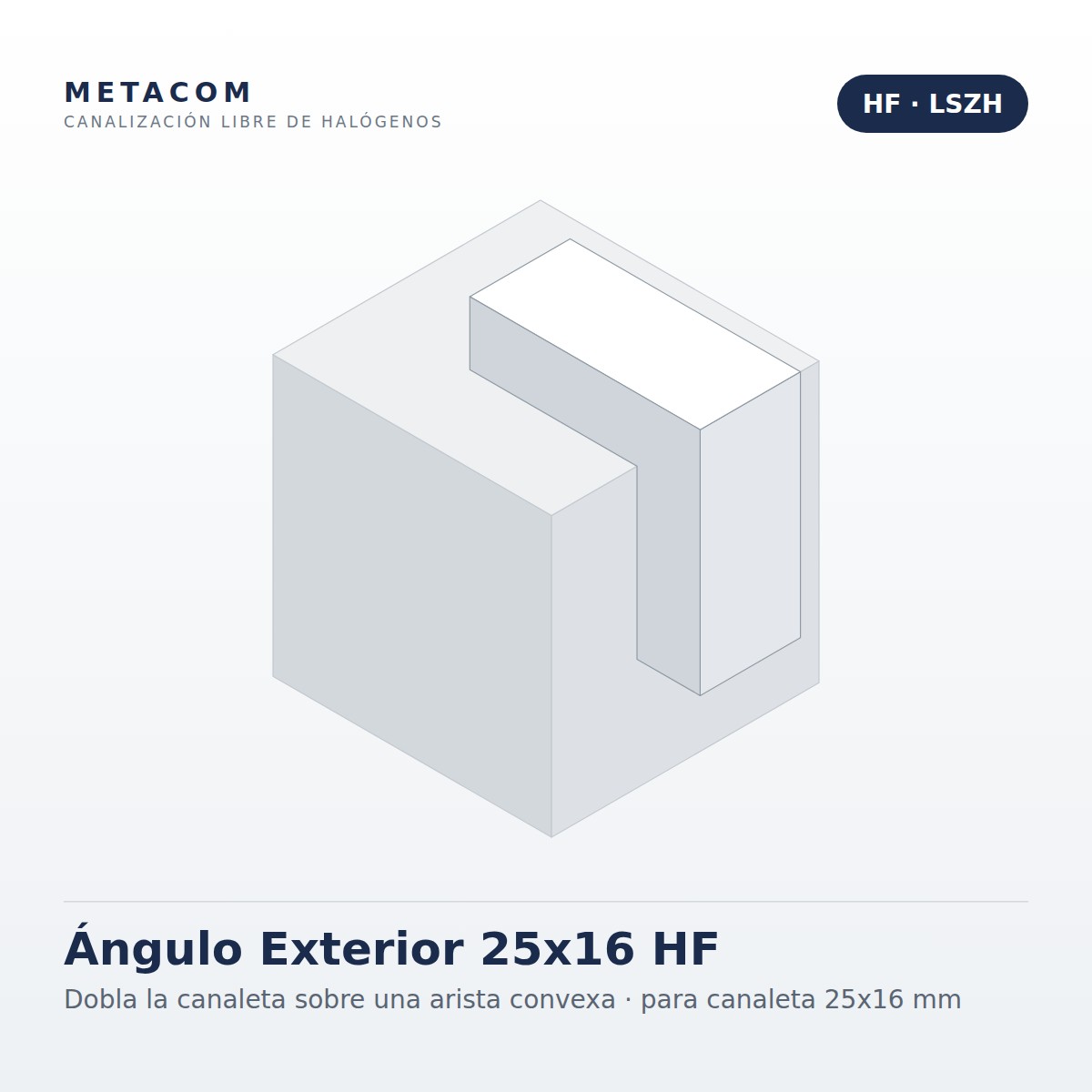 Ángulo Exterior 25x16 HF para Canaleta Libre de Halógenos 1