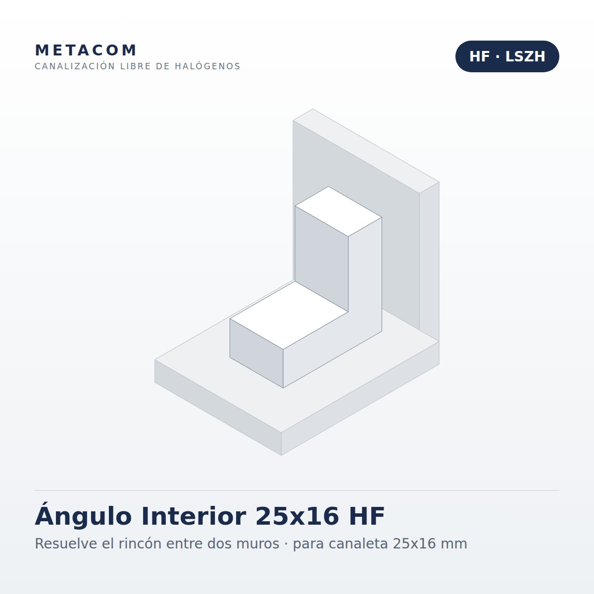Ángulo Interior 25x16 HF para Canaleta Libre de Halógenos 1