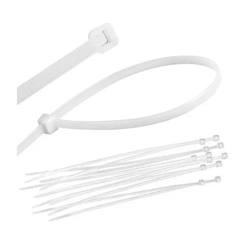 Amarras Plásticas Blancas 200 x 4,8 mm (bolsa de 100)