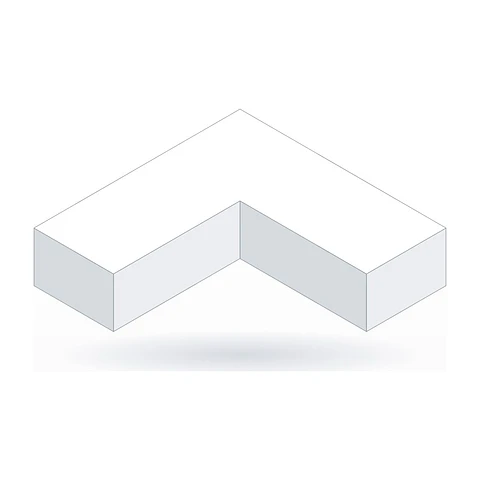 Ángulo plano 25x16 HF para canaleta libre de halógenos