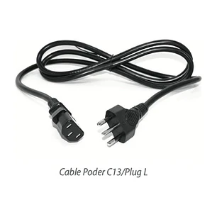 Cable poder C13/PlugL 2.75 mts. negro