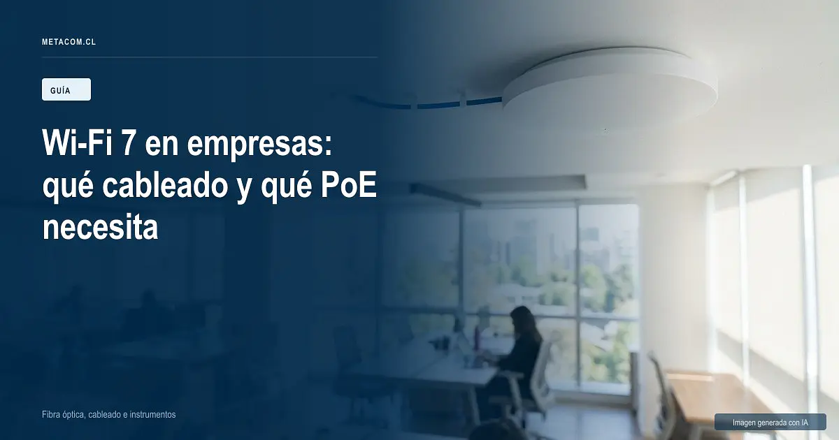 Wi-Fi 7 en empresas: qué cableado y qué PoE necesita cada access point