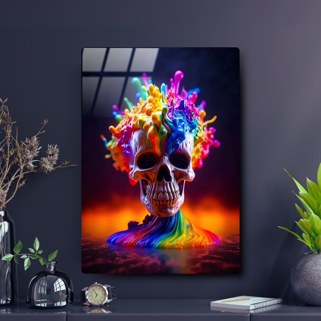 Calavera y colores