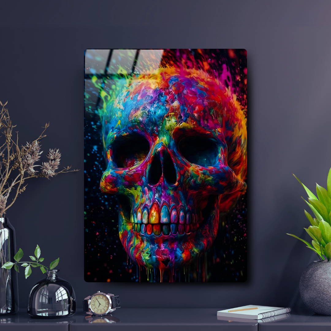Calavera y colores