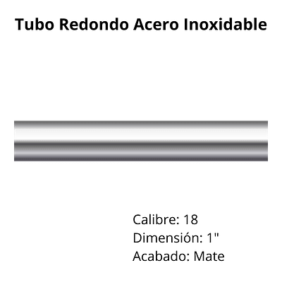 Tubo Redondo Inoxidable - Mate