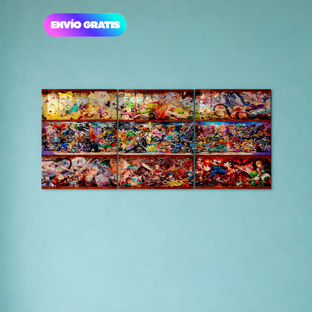 Cuadro personalizado Triple 40x90 Cms 2