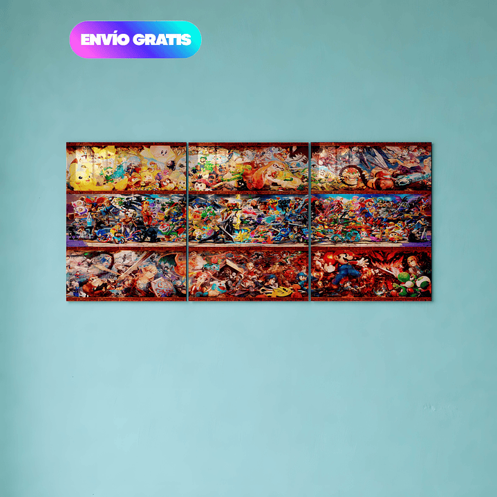 Cuadro personalizado Triple 40x90 Cms 2