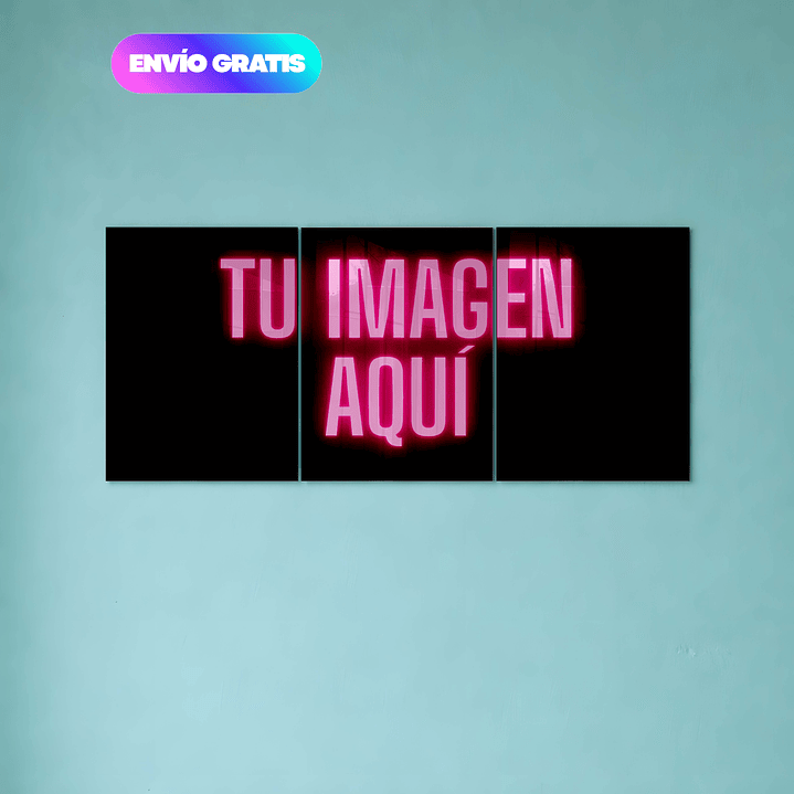 Cuadro personalizado Triple 40x90 Cms 1