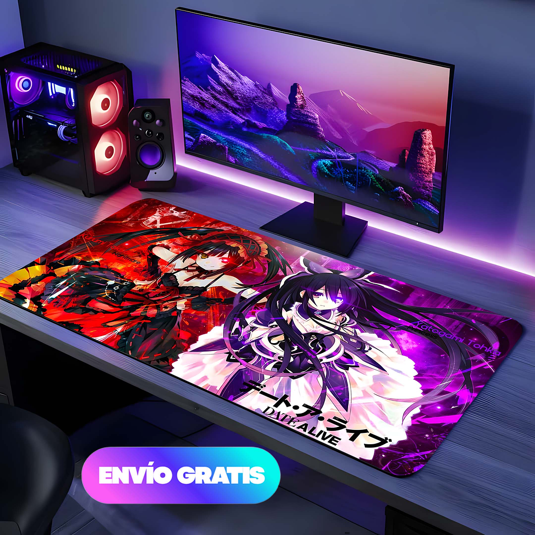 Mousepad Gamer Personalizado Date a Live - Tela Speed | Waterproof | 4 mm 1