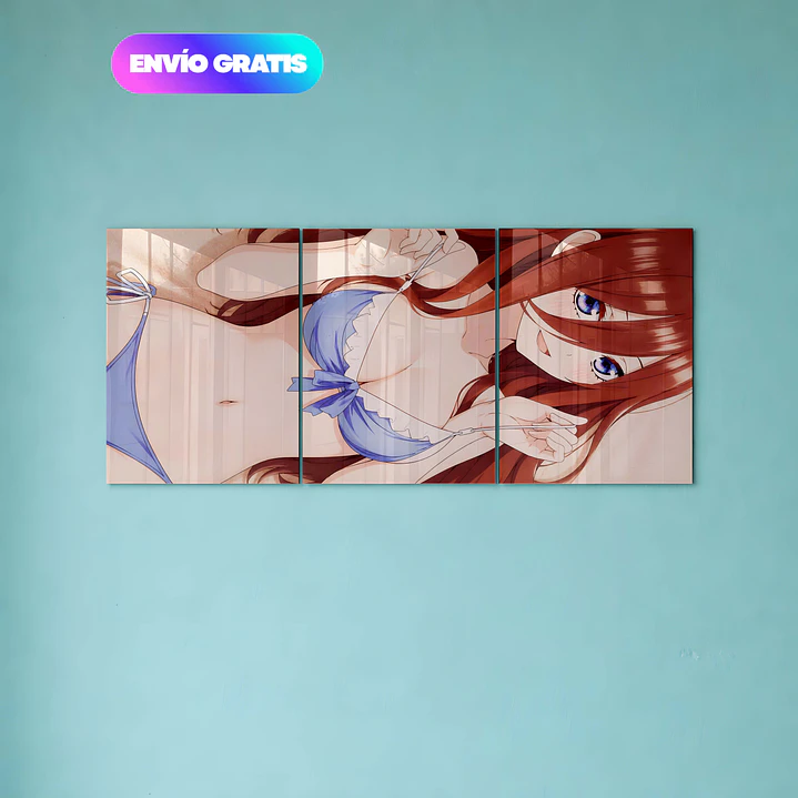 Cuadro Triple Miku Nakano 40x90 cms 1