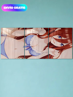 Cuadro Triple Miku Nakano 40x90 cms