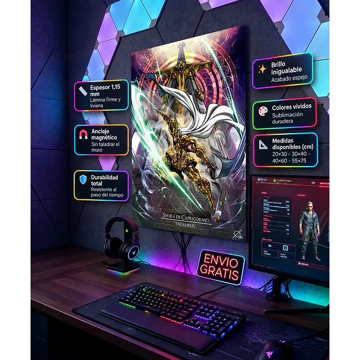 Cuadro Metálico Shura de Capricornio - Caballeros del Zodiaco / Saint Seiya 1