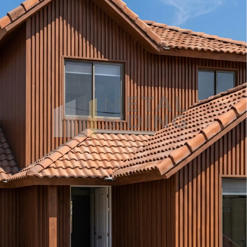 Metal Siding ranurado color Madera Caja 8 Planchas 1