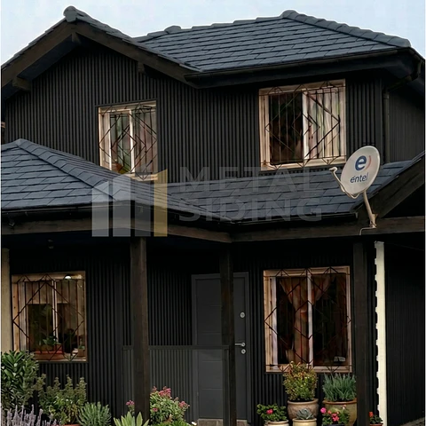 Metal Siding ranurado color Negro Caja 8 Planchas
