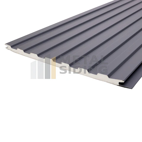 Metal Siding ranurado color Grafito Caja 8 Planchas