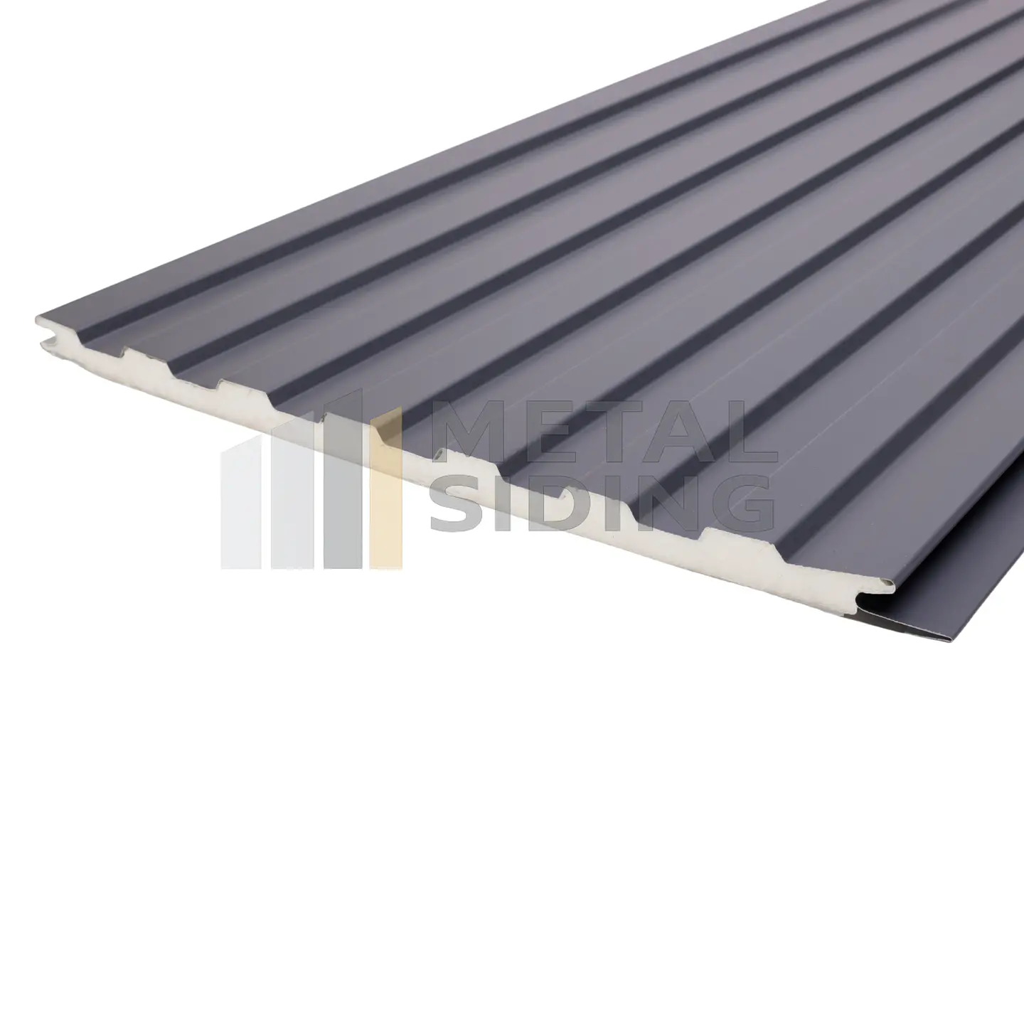 Metal Siding ranurado color Grafito Caja 8 Planchas 2