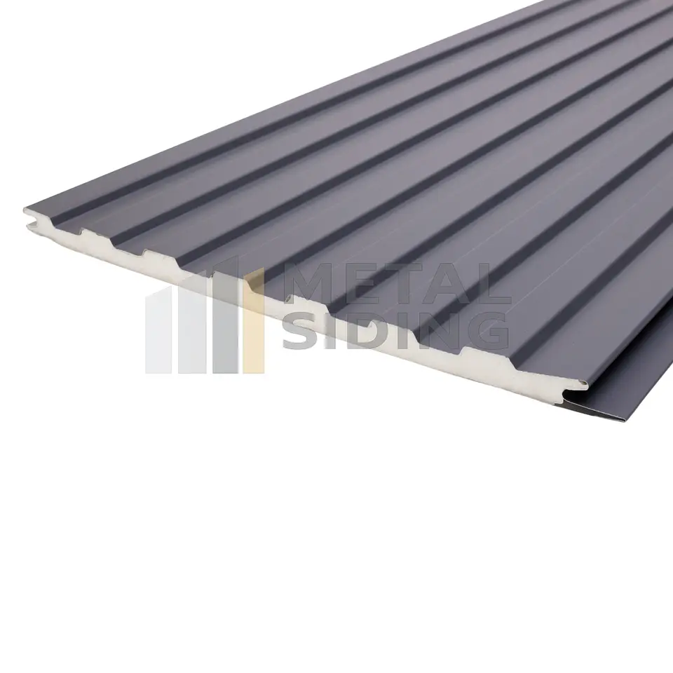 Metal Siding ranurado color Grafito Caja 8 Planchas 2