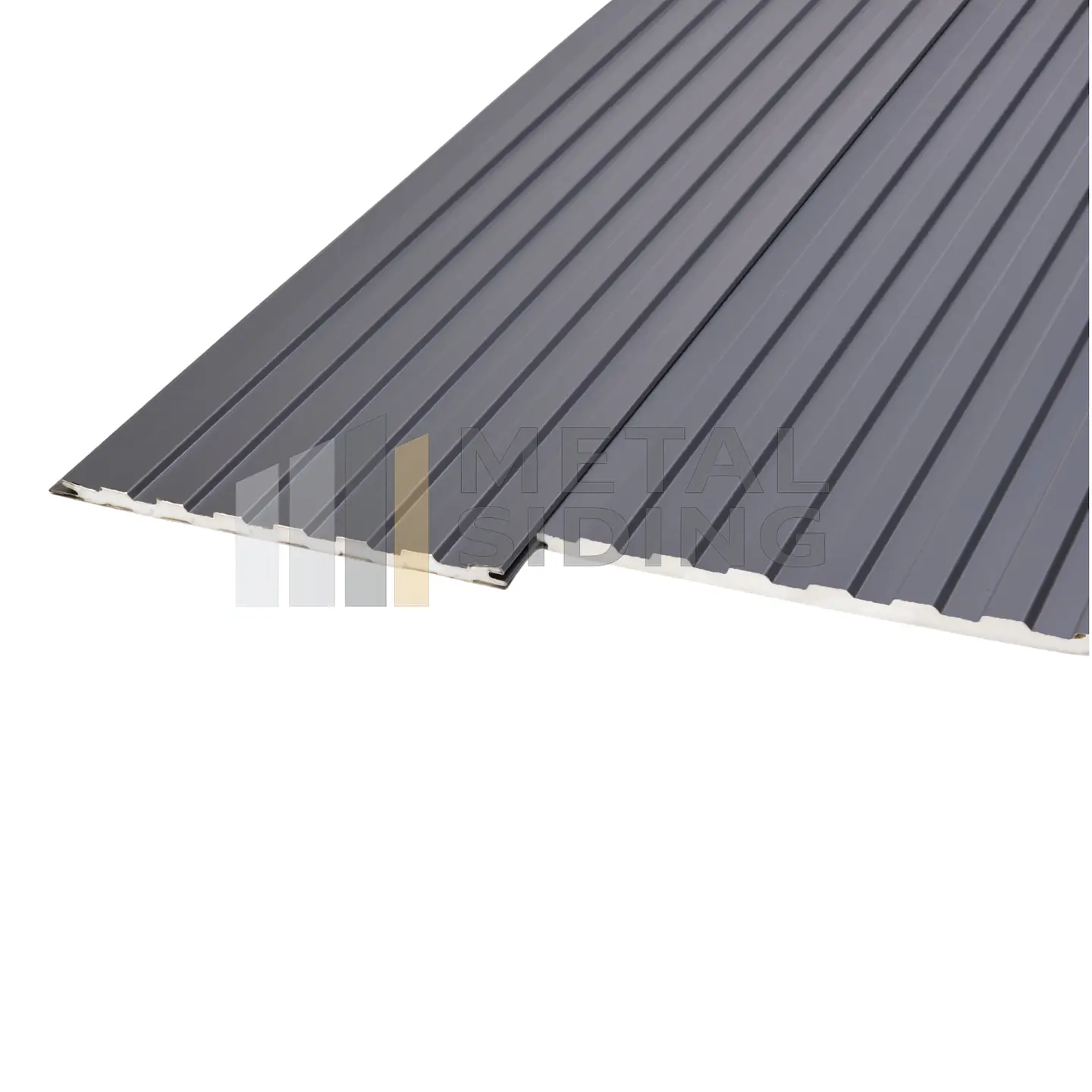 Metal Siding ranurado color Grafito Caja 8 Planchas 4