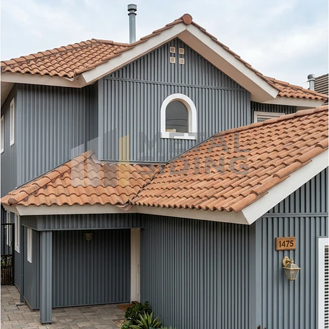 Metal Siding ranurado color Grafito Caja 8 Planchas